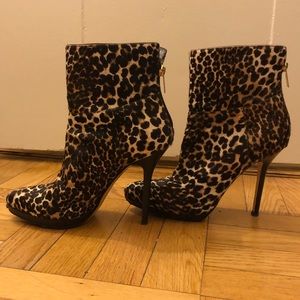 Jimmy Choo leopard calf skin booties!
